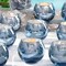 24 Pcs Blue Votive Candle Holders Bulk- Blue Mercury Glass Votives Tealight Candle Holders for Fall Table Centerpieces, Blue Glass Decor for Wedding, Baby/Bridal Shower, Hanukkah Decorations